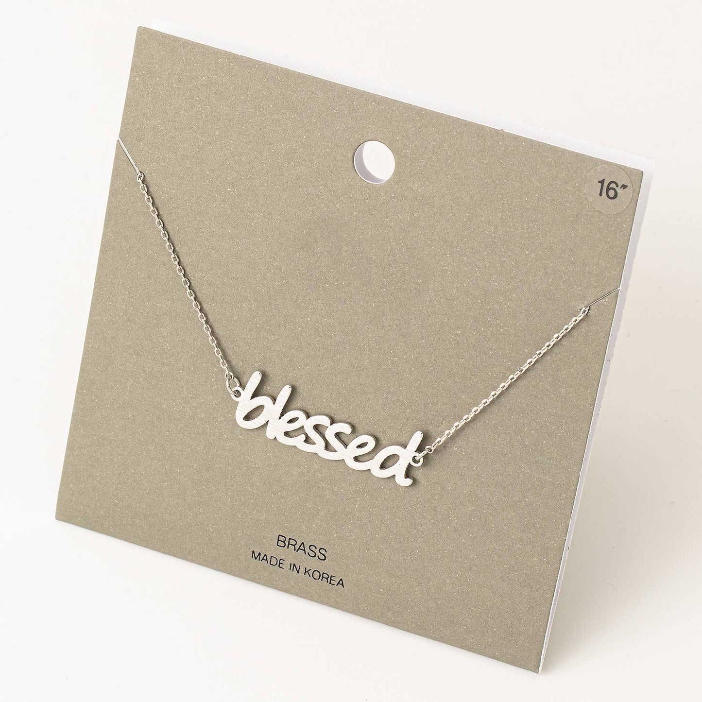 Blessed Print Pendant Necklace