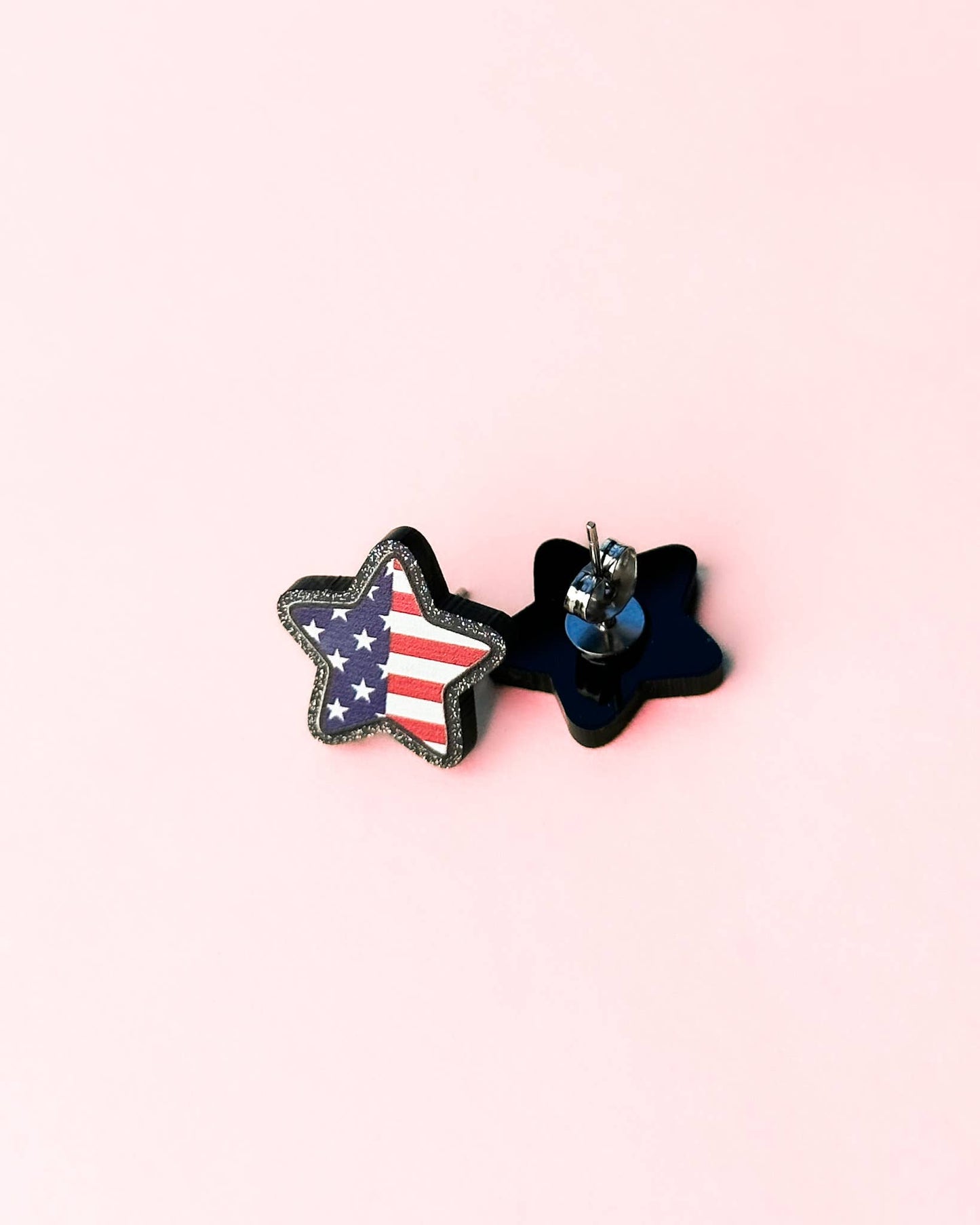 Patriotic Star Stud Earrings