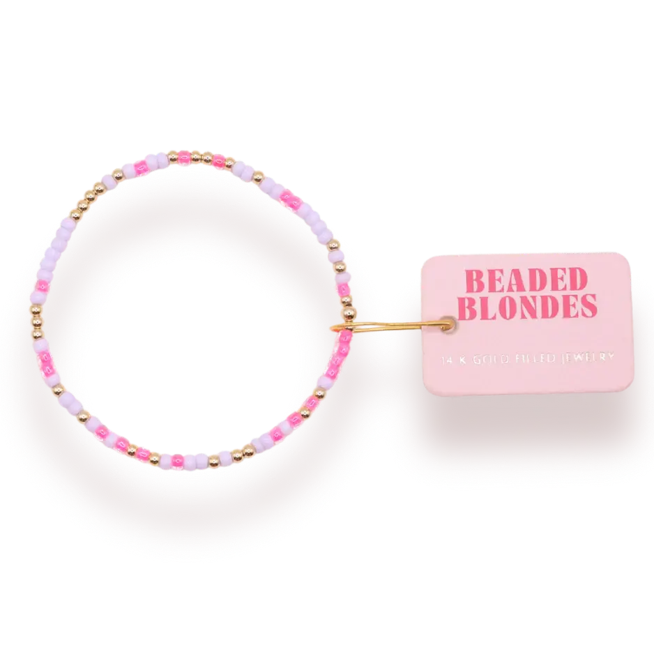 Hot Pink & Lilac Sprinkle Bracelet