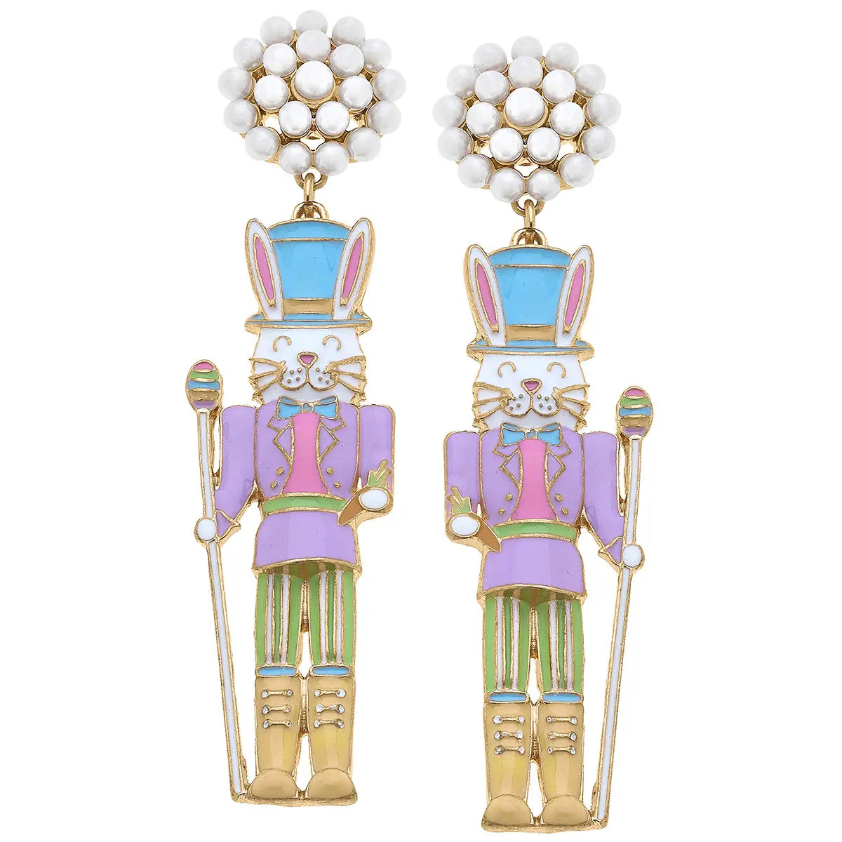 Easter Nutcracker Bunny Earrings