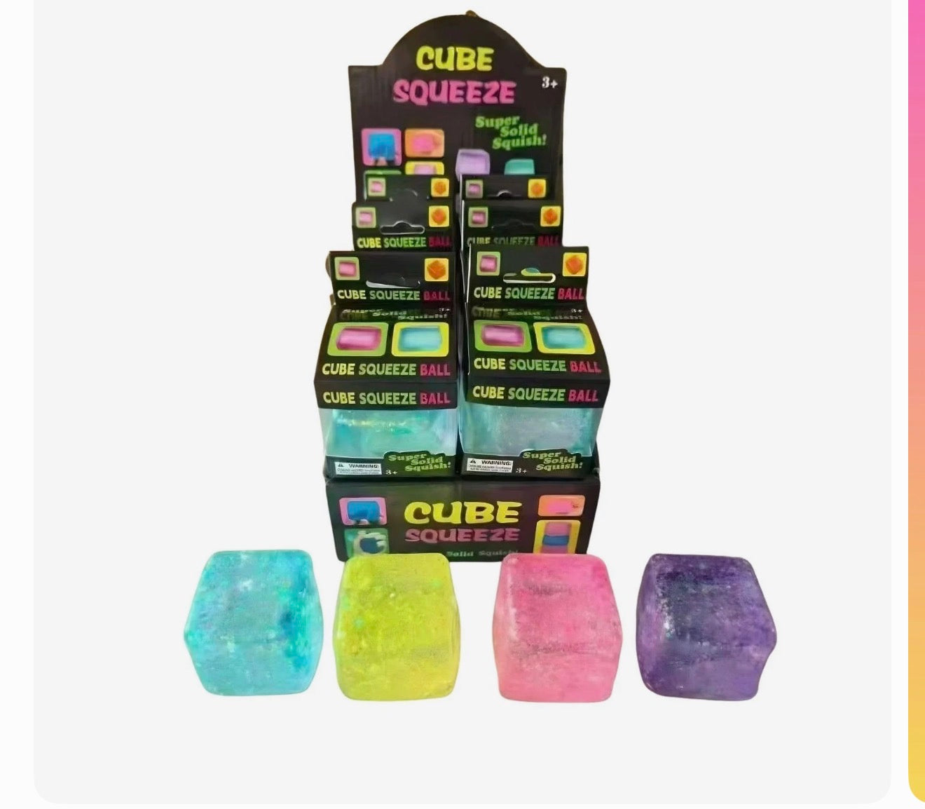 GLITTER ICE CUBE SQUEEZY