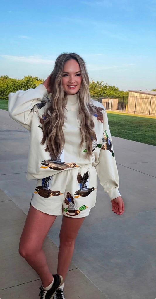 Duck Mock Neck Sweatshirt