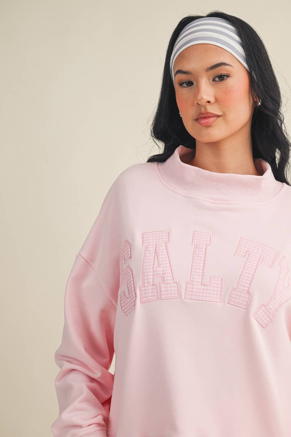 Salty Oversized Mock Neck Sweatshirt