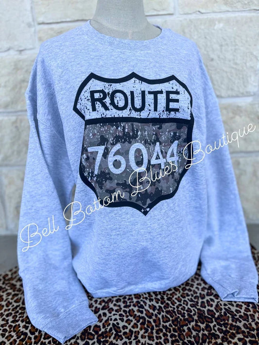 Camo Route Sweatshirt