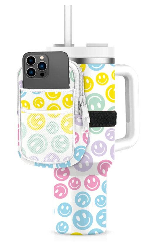 Pastel Happy Face Tumbler ZIPPER POUCH