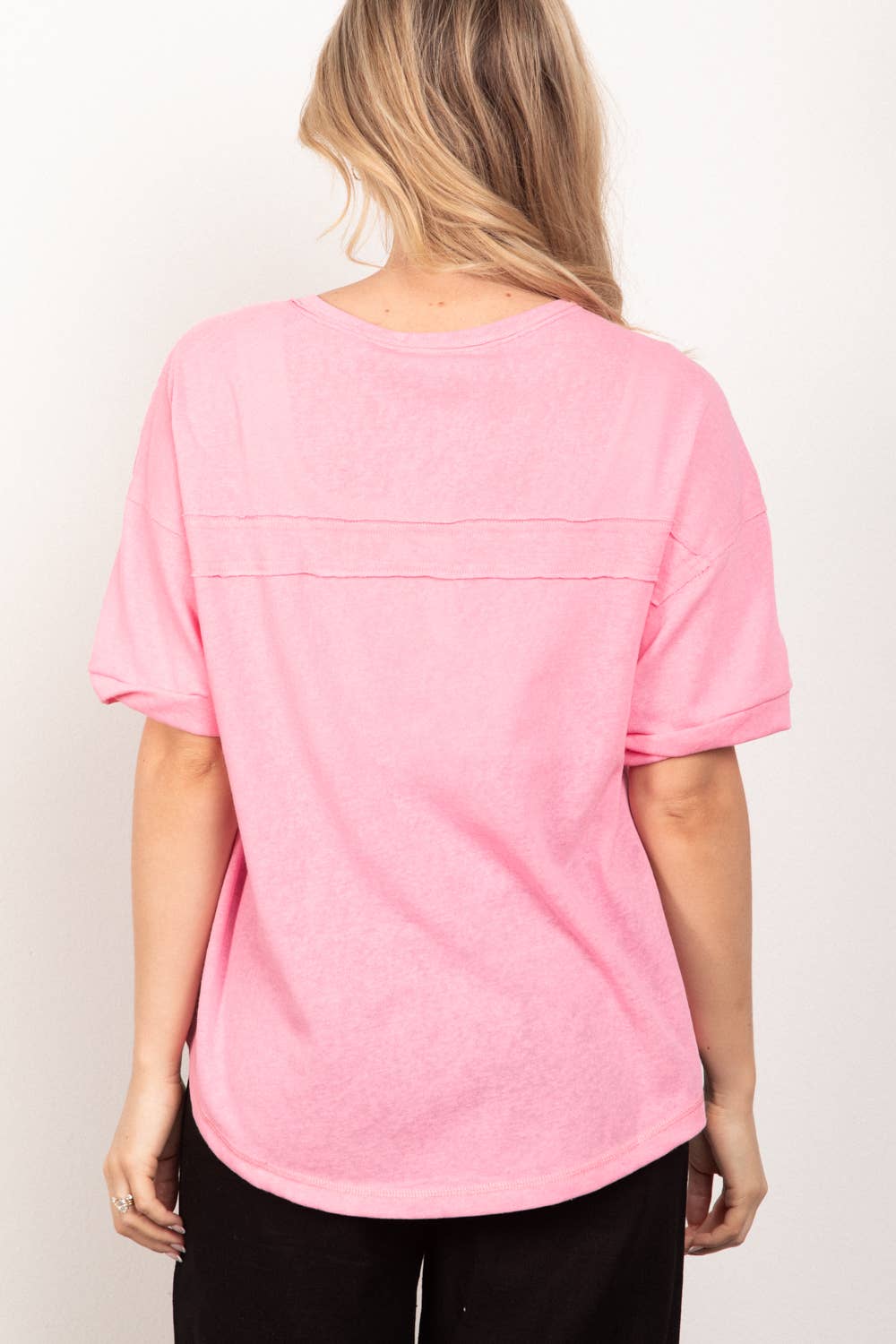 Twisted Sleeve Band Henley Top