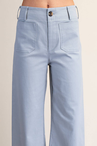 Harper Colette Scallop-Hem Wide-Leg Pants