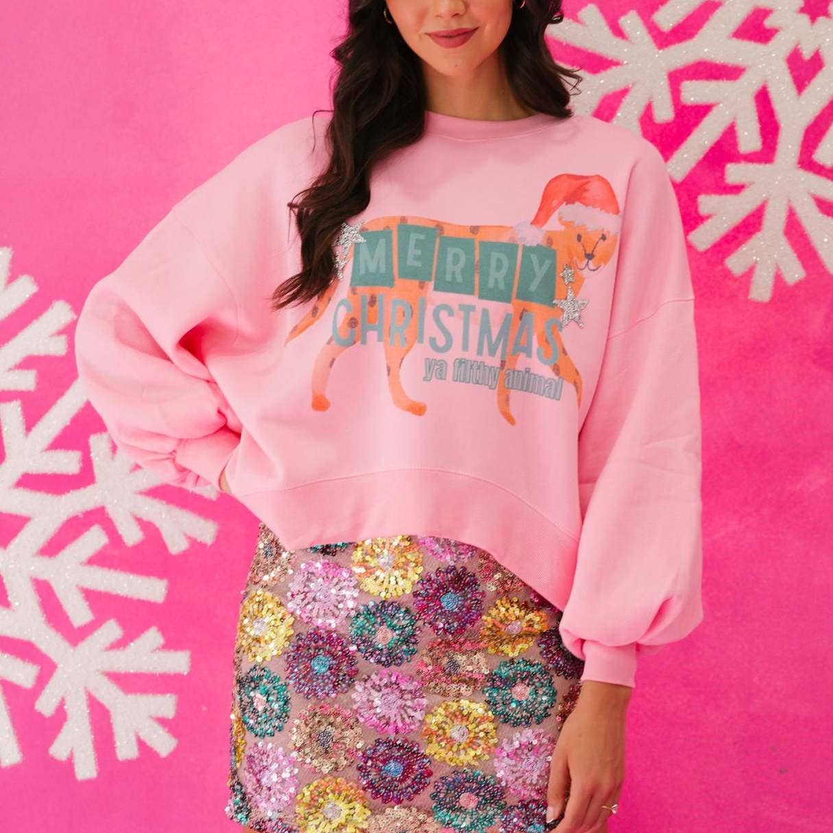 Fashion Sequin Creative Christmas Sweatshirt