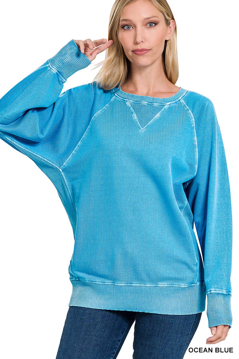 French Terry Pullover With Side Pockets