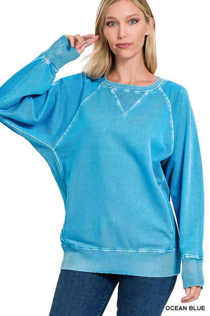 French Terry Pullover With Side Pockets