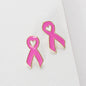 Breast Cancer Awareness Ribbon Earrings
