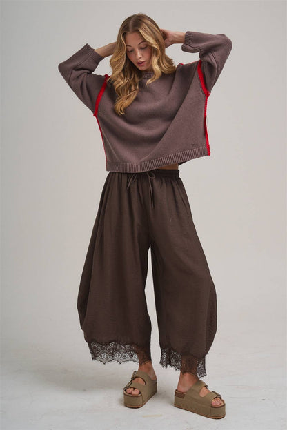 CECE FLOWY WIDE BALLOON LEG PANTS