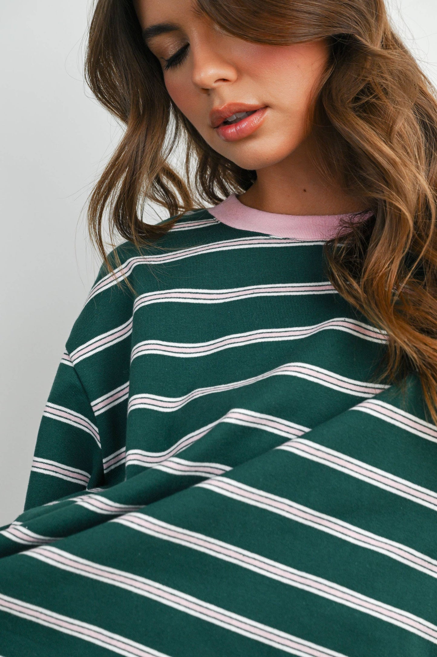 Sam Striped Boxy Cropped T-Shirt