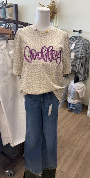 Godley Leopard Applique Team Spirit Tee