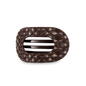 Flat Round Hair Clip | Medium | Truly Taupe Quilted