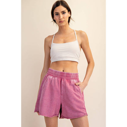 MINERAL WASHED TERRY SHORT