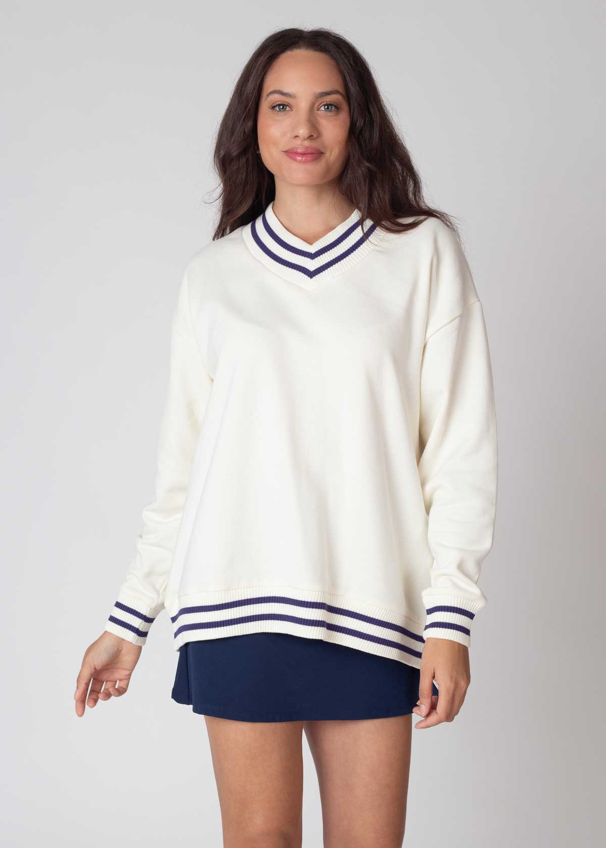 Letterman V-Neck Pullover
