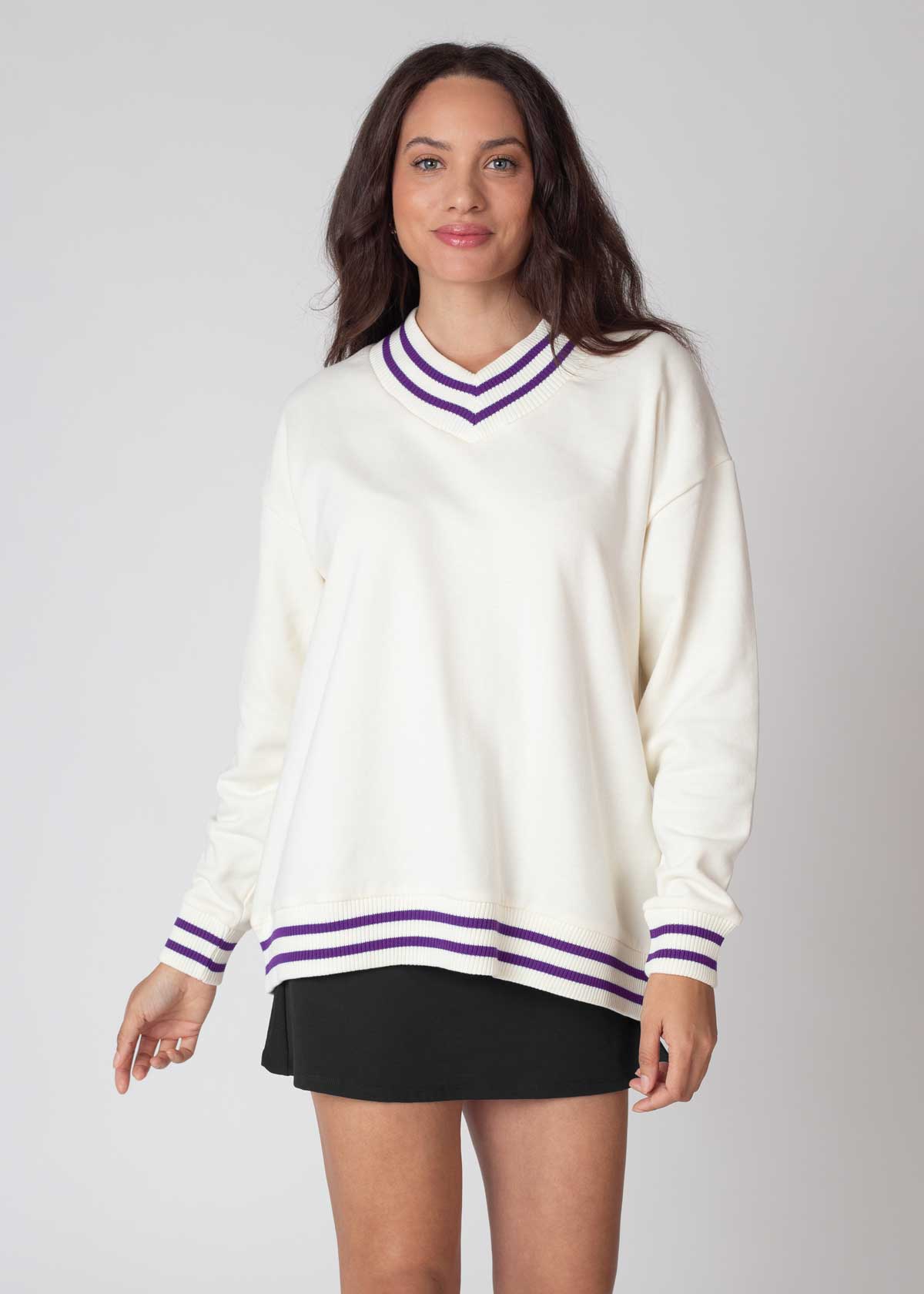 Letterman V-Neck Pullover