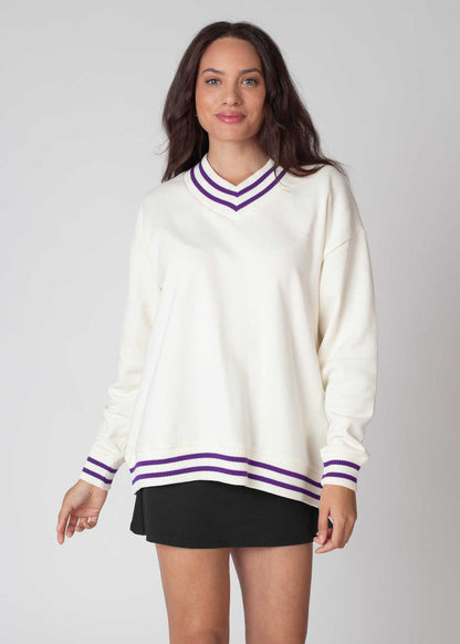 Letterman V-Neck Pullover