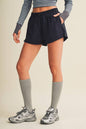Plaid Side Contrast Block Nylon Shorts