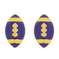 Game Day Style Enamel Football Shape Stud Earrings