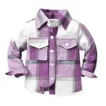 Purple Plain Flannel Shacket