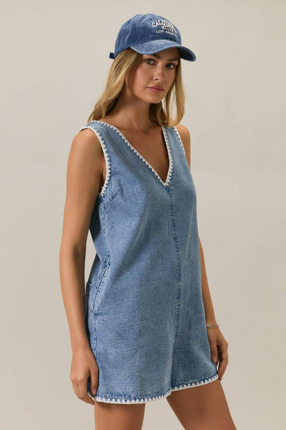BRIAR DENIM ROMPER