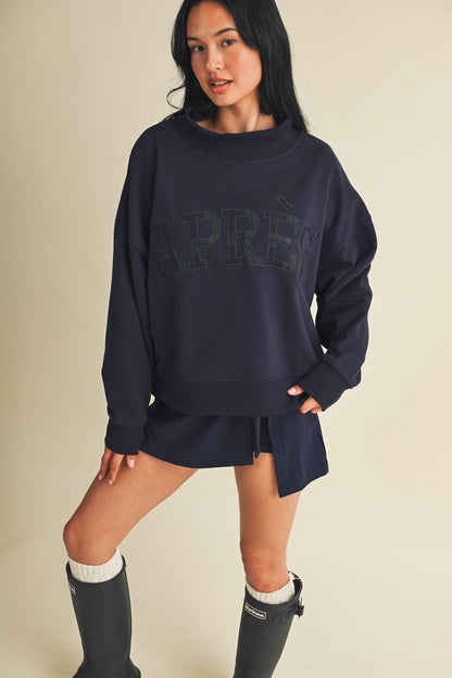 Après Oversized Mock Neck Sweatshirt