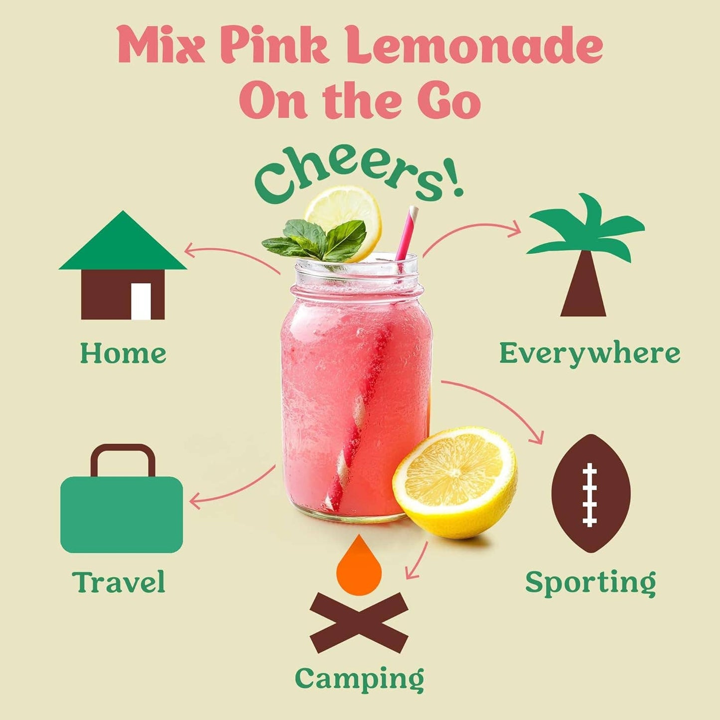 Pink Lemonade Cocktail / Mocktail Mixer - 24ct Caddy