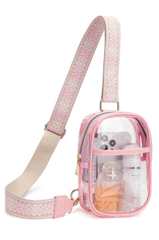 Clear Sling Bag With Guitar Strap