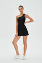 Gabriella Lycra® Scallop One Shoulder Active Dress