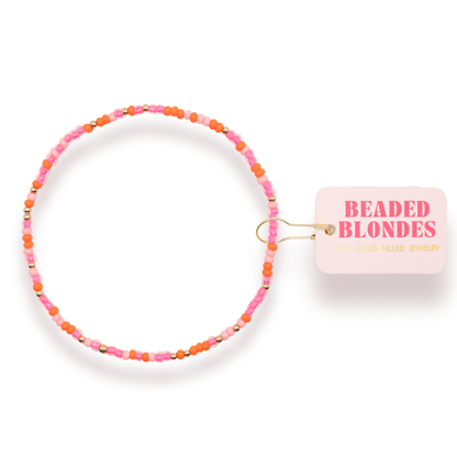 Pinks & Orange Sprinkle Bracelet