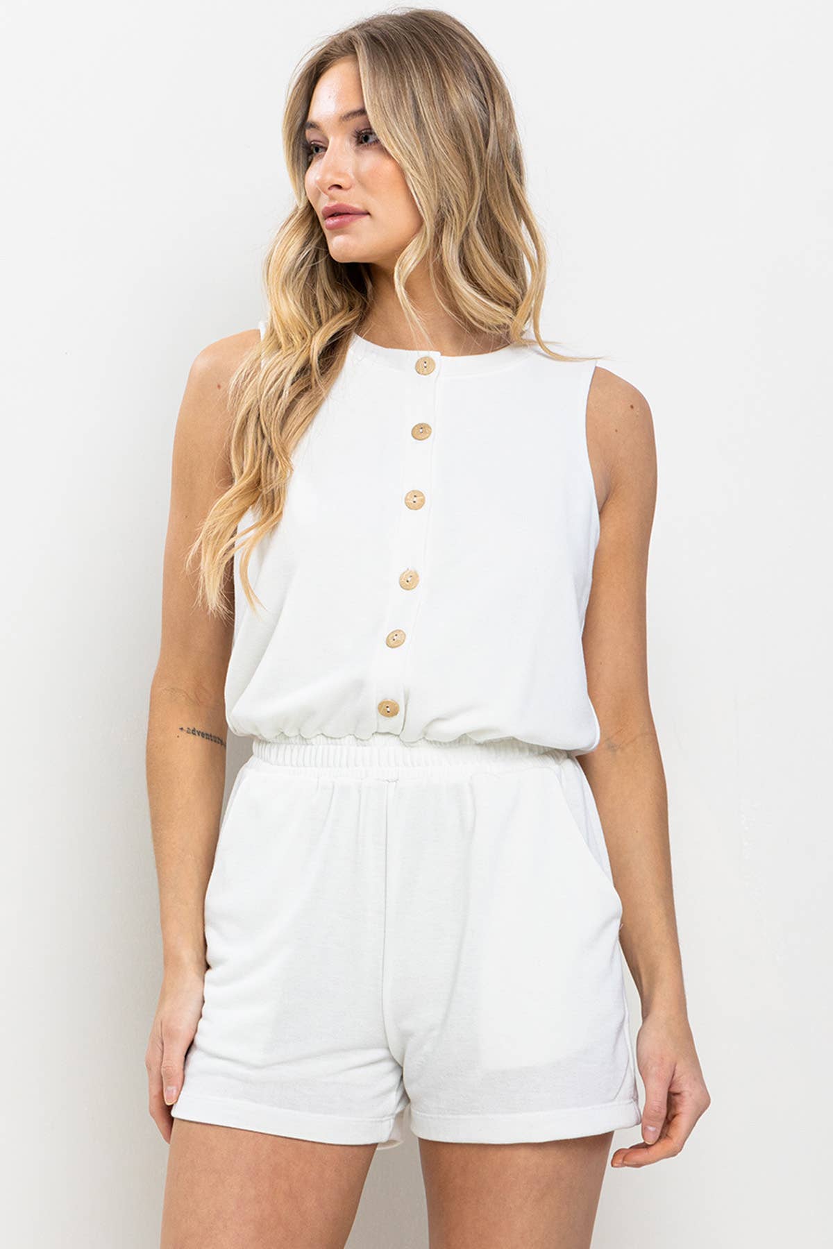 Dee Soft Touch Smocked Waist Romper