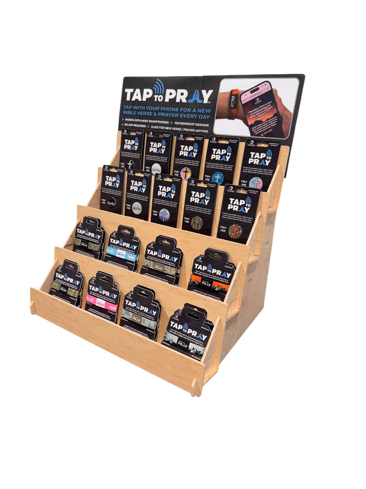 Tap To Pray™ Wristbands - River Rock Camo Classic & Sage