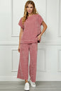 Chenille Cropped Wide Pants & Top