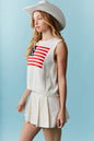Back Tie American Flag Vest