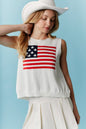 Back Tie American Flag Vest