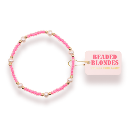 Hot Pink Pearl Bracelet