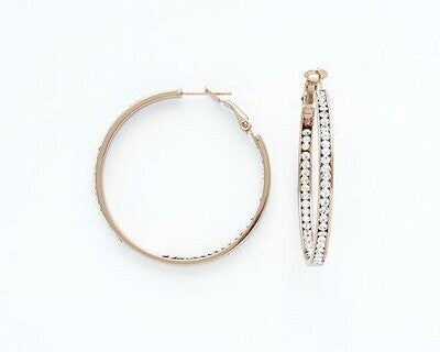 CZ Gold Hoops