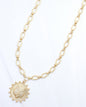 Carmen Coin Necklace Tiger Worn Gold