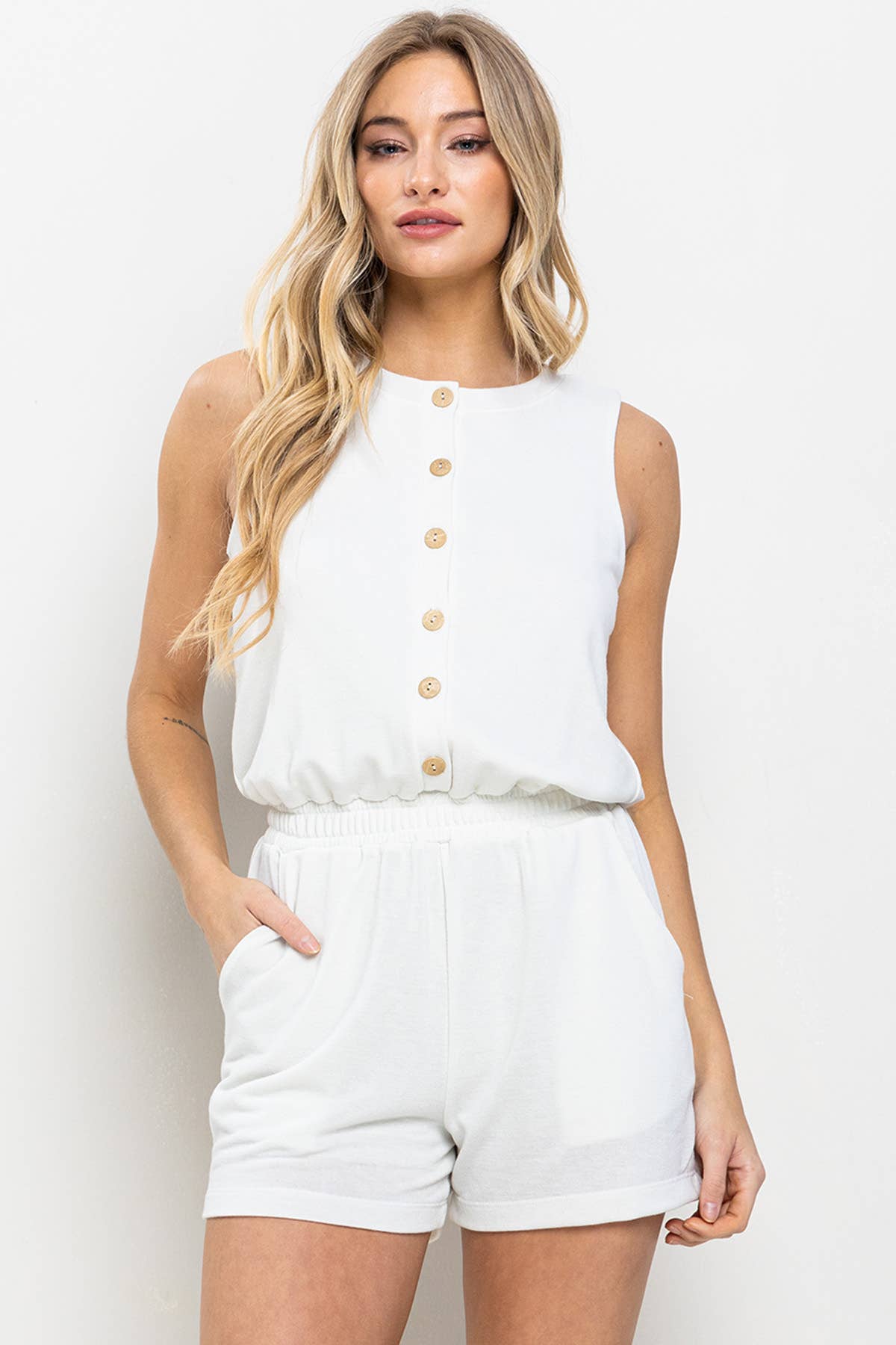 Dee Soft Touch Smocked Waist Romper