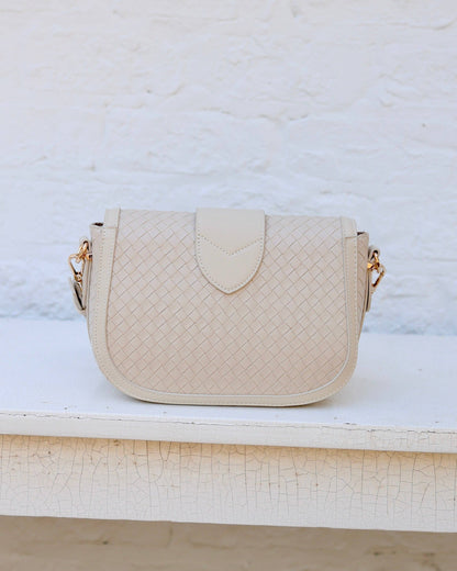 Griffin Crossbody Bag Woven Almond 🥚