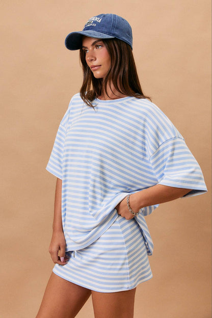 Madison OVERSIZED STRIPE T-SHIRT