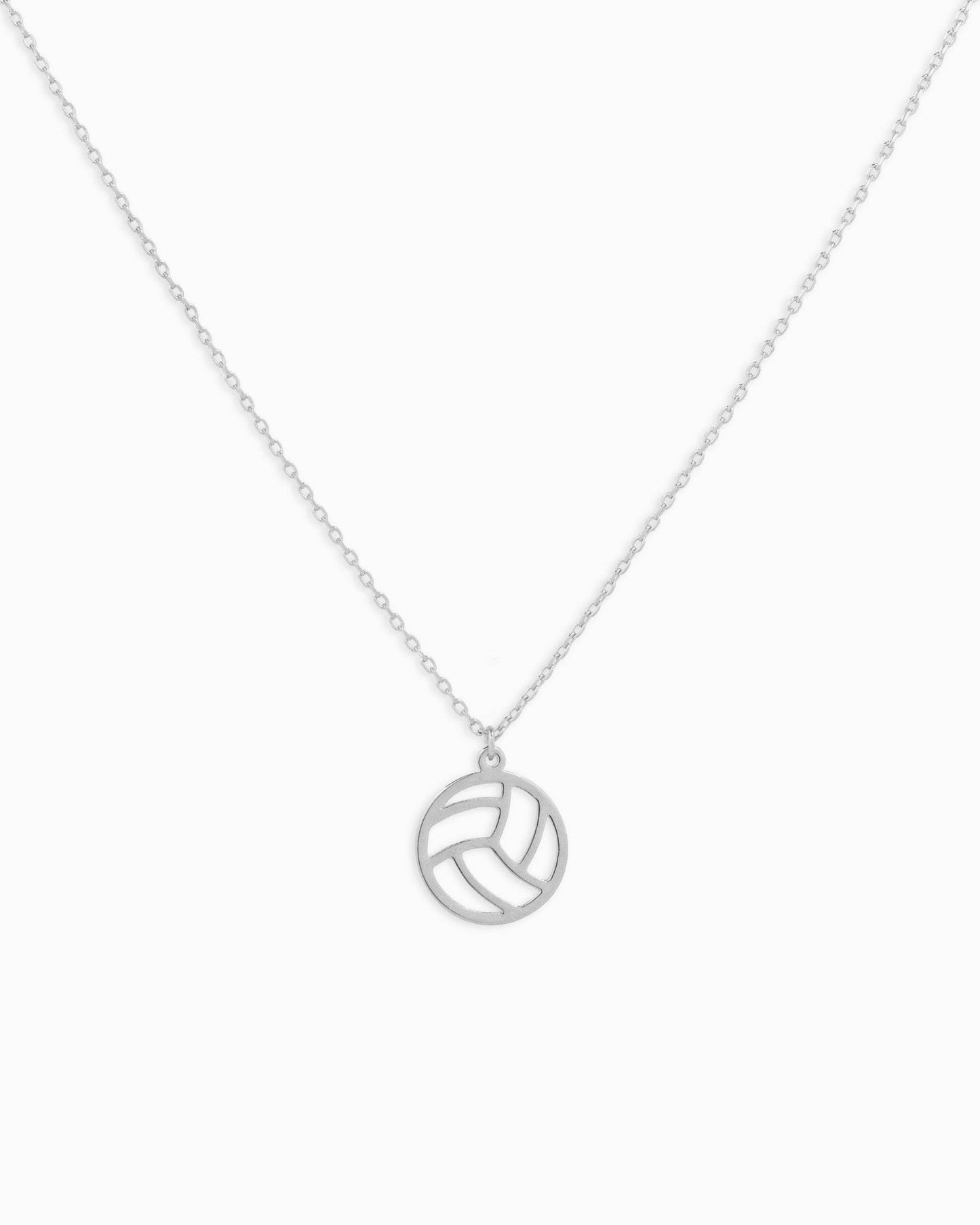 Volleyball Cutout Pendant Necklace