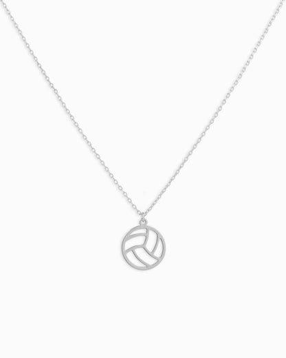Volleyball Cutout Pendant Necklace