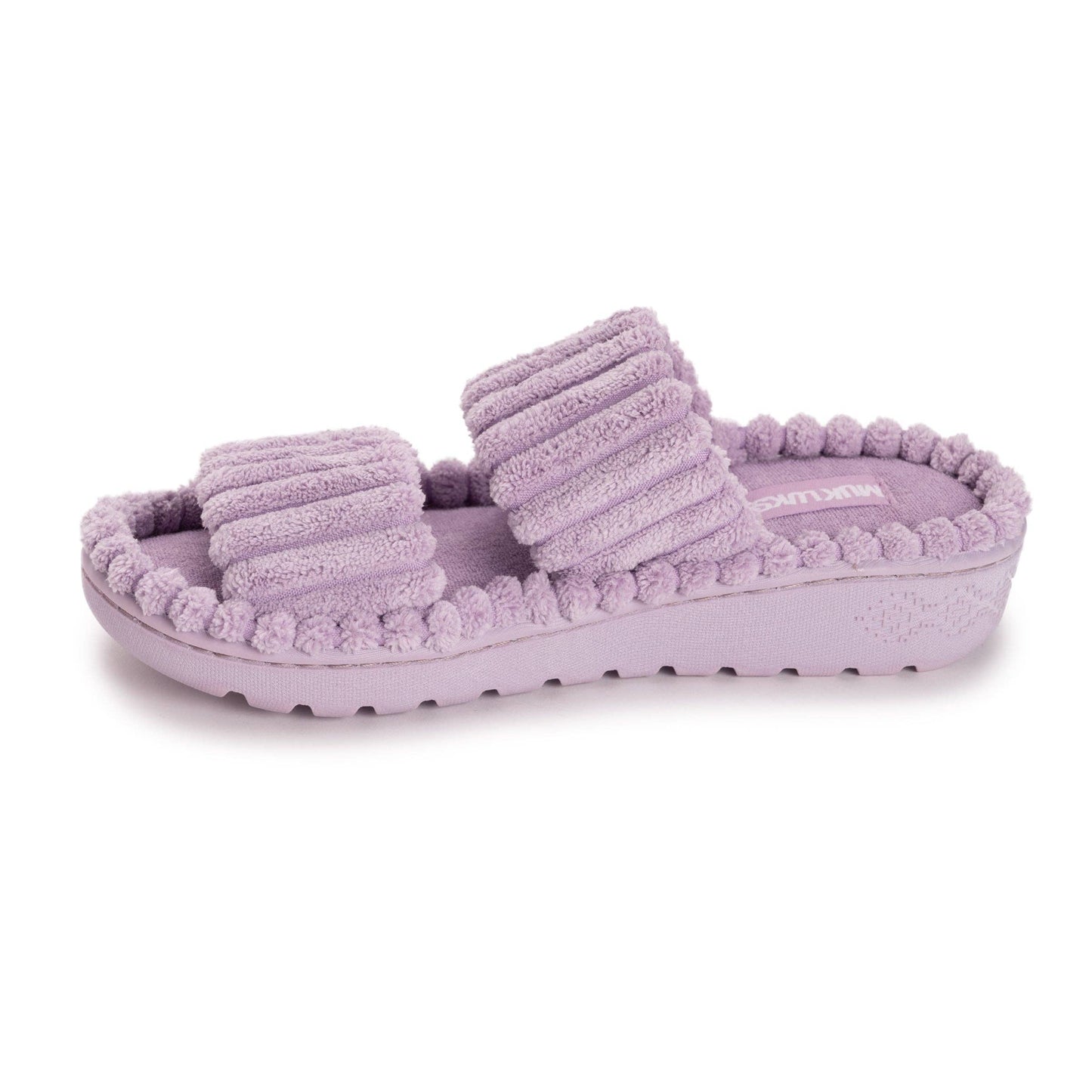 MUK LUKS Women's Ribbed Terry Slide Comfort Contour Slipper