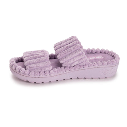 MUK LUKS Women's Ribbed Terry Slide Comfort Contour Slipper