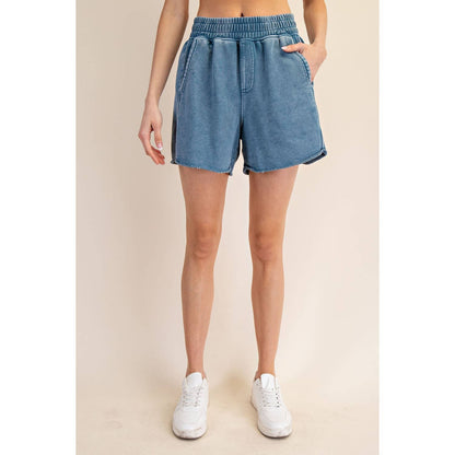 MINERAL WASHED TERRY SHORT