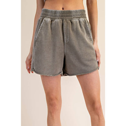 MINERAL WASHED TERRY SHORT