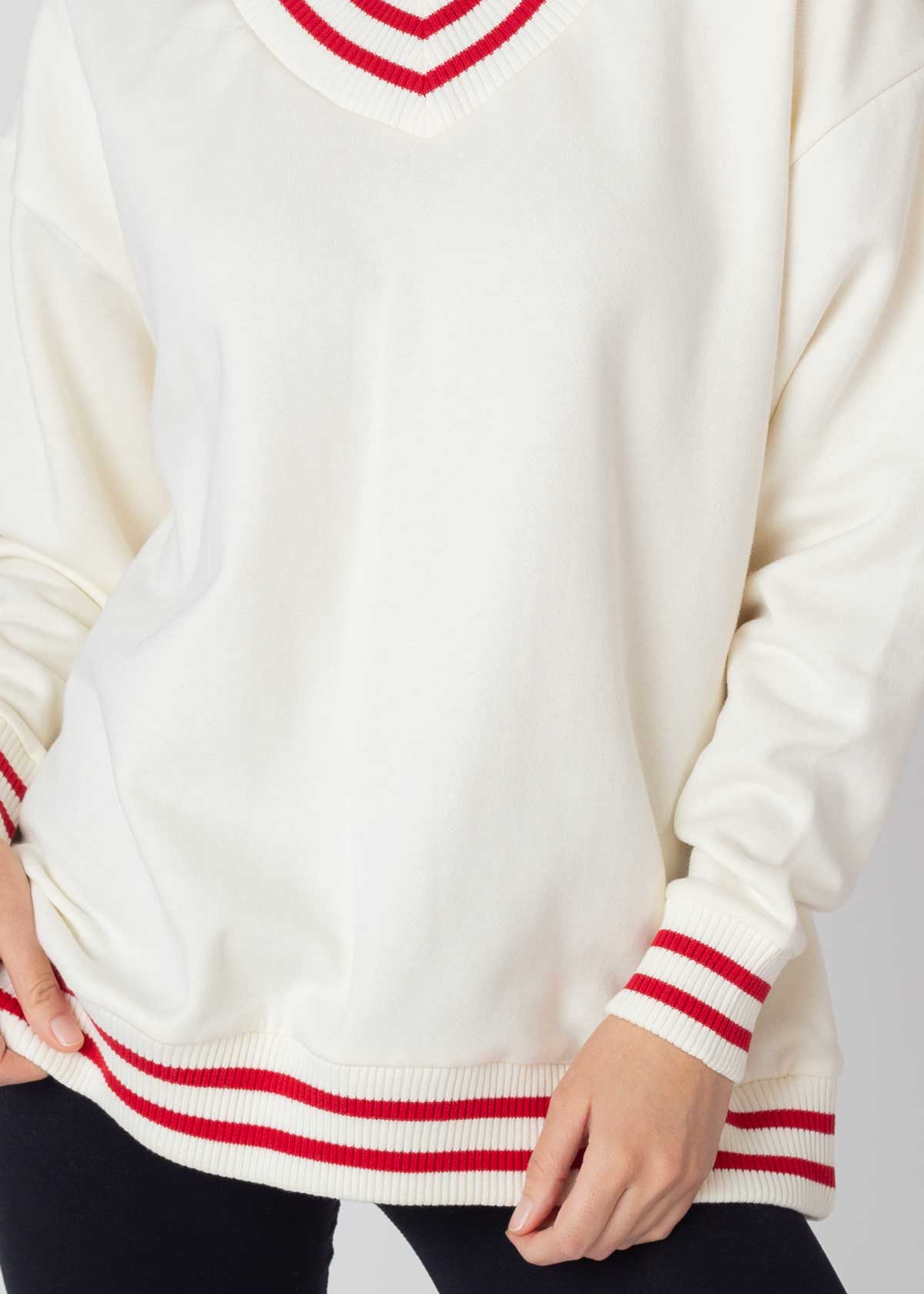 Letterman V-Neck Pullover